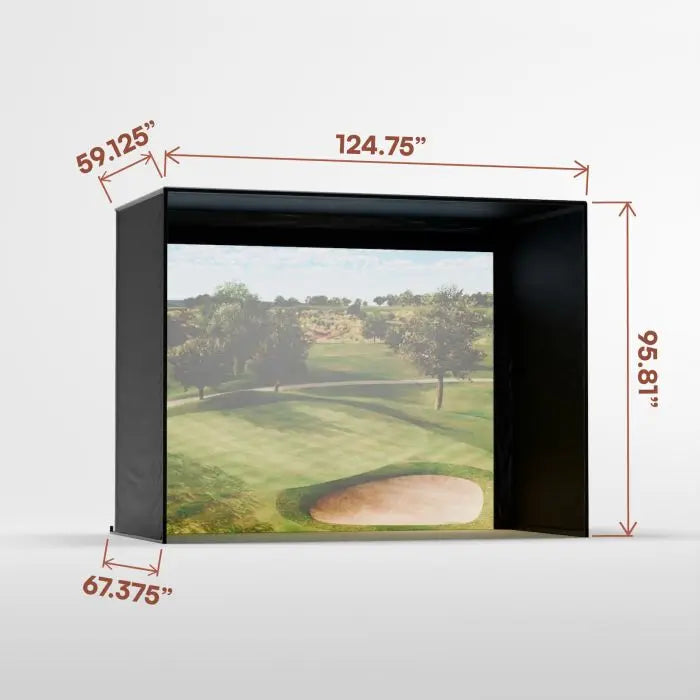 Carl's Place DIY Golf Simulator Enclosure Kit with Standard Impact Screen 7.7x10 | Model: gekc2-is-7-7x10x5 Carl's Place