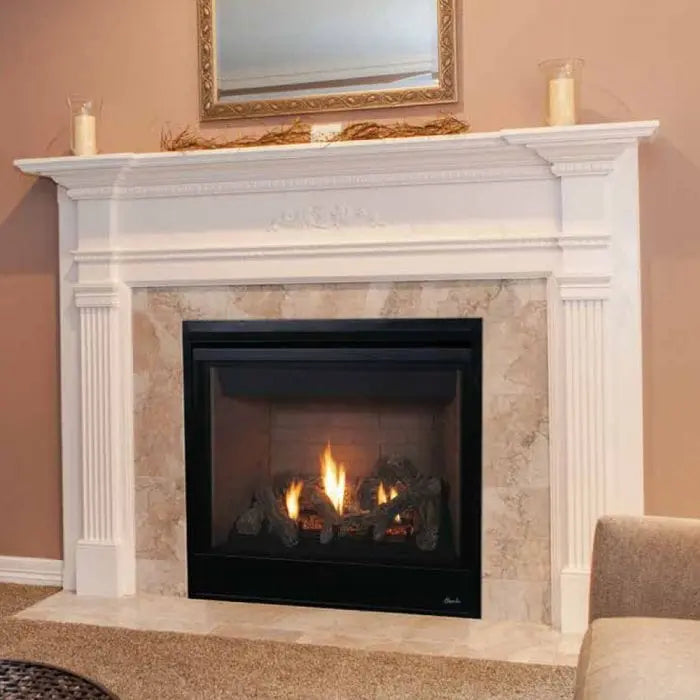 Superior 40-Inch DRT3040 Traditional Direct Vent Gas Fireplace with Aged Oak Log Set