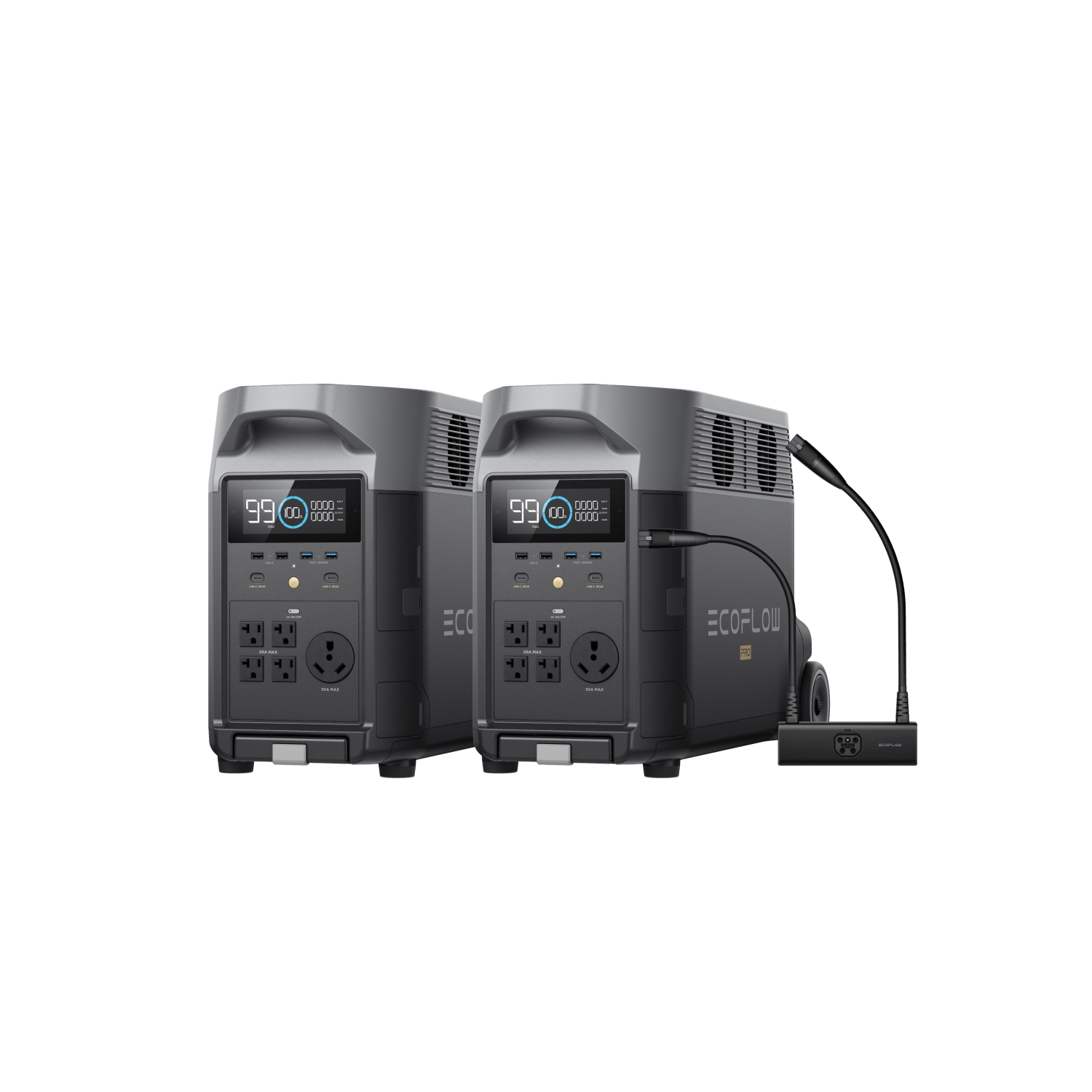 EcoFlow DELTA Pro*2 + Double Voltage Hub