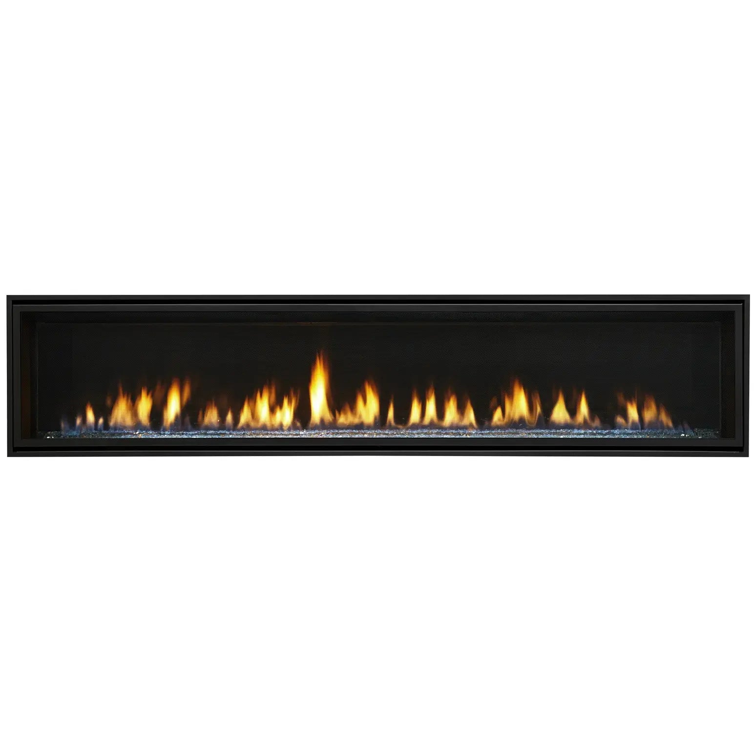 Majestic Echelon II 72" direct vent gas fireplace featuring an IntelliFire touchscreen remote control.