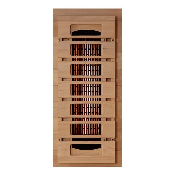 Golden Designs 3-Person Full Spectrum PureTech™ Near Zero EMF Corner Unit Infrared Sauna with Himalayan Salt Bar | Model: GDI-8035-03