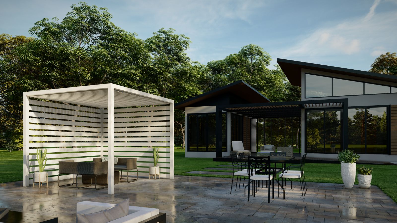 k-bana white louvers without floor