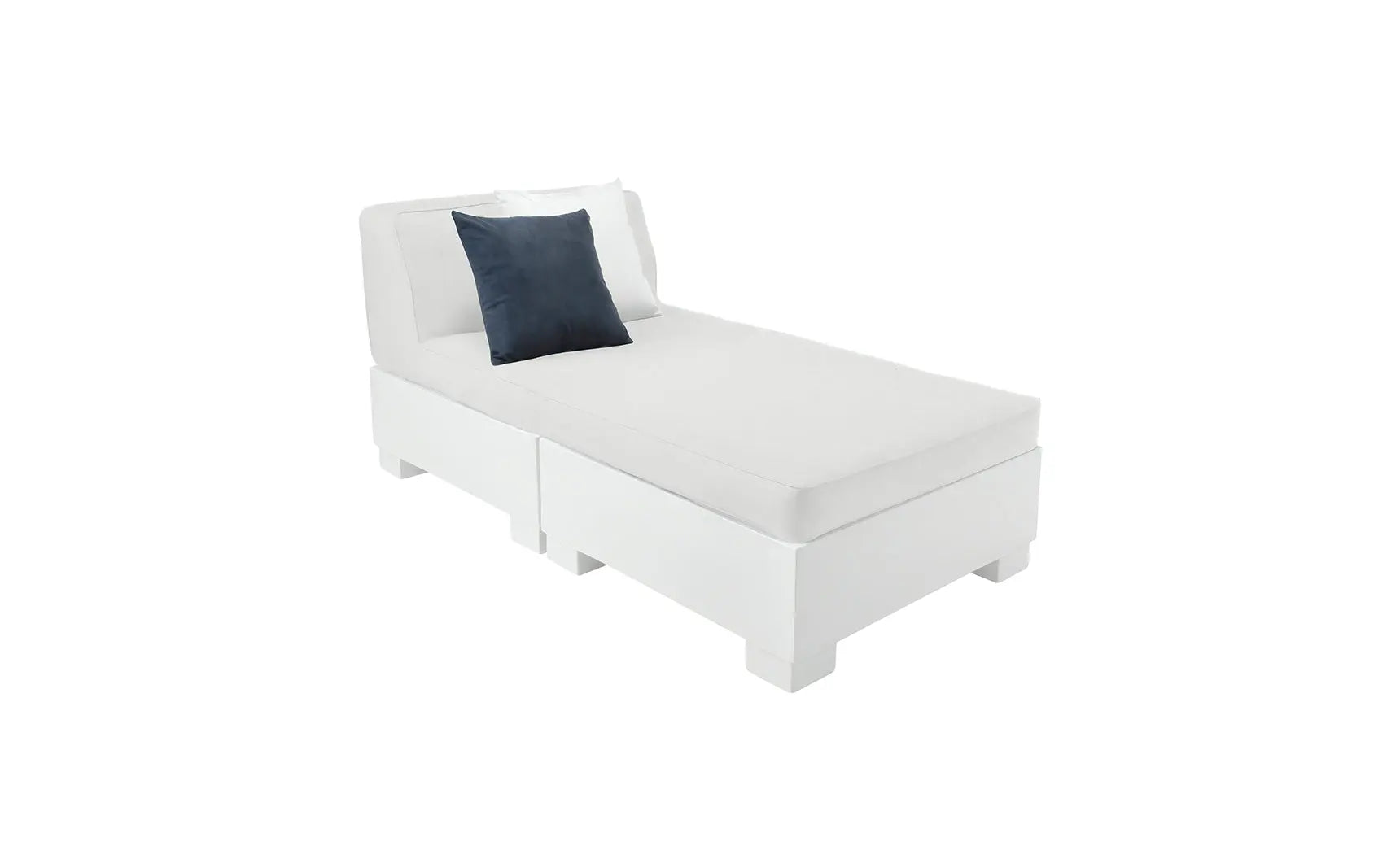 Affinity 2-piece sun chair set with gray cushions and wooden frame