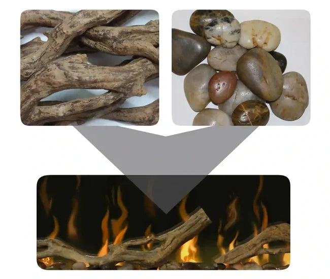 Dimplex Driftwood Logs River Rock Kit - Aqvina LLC