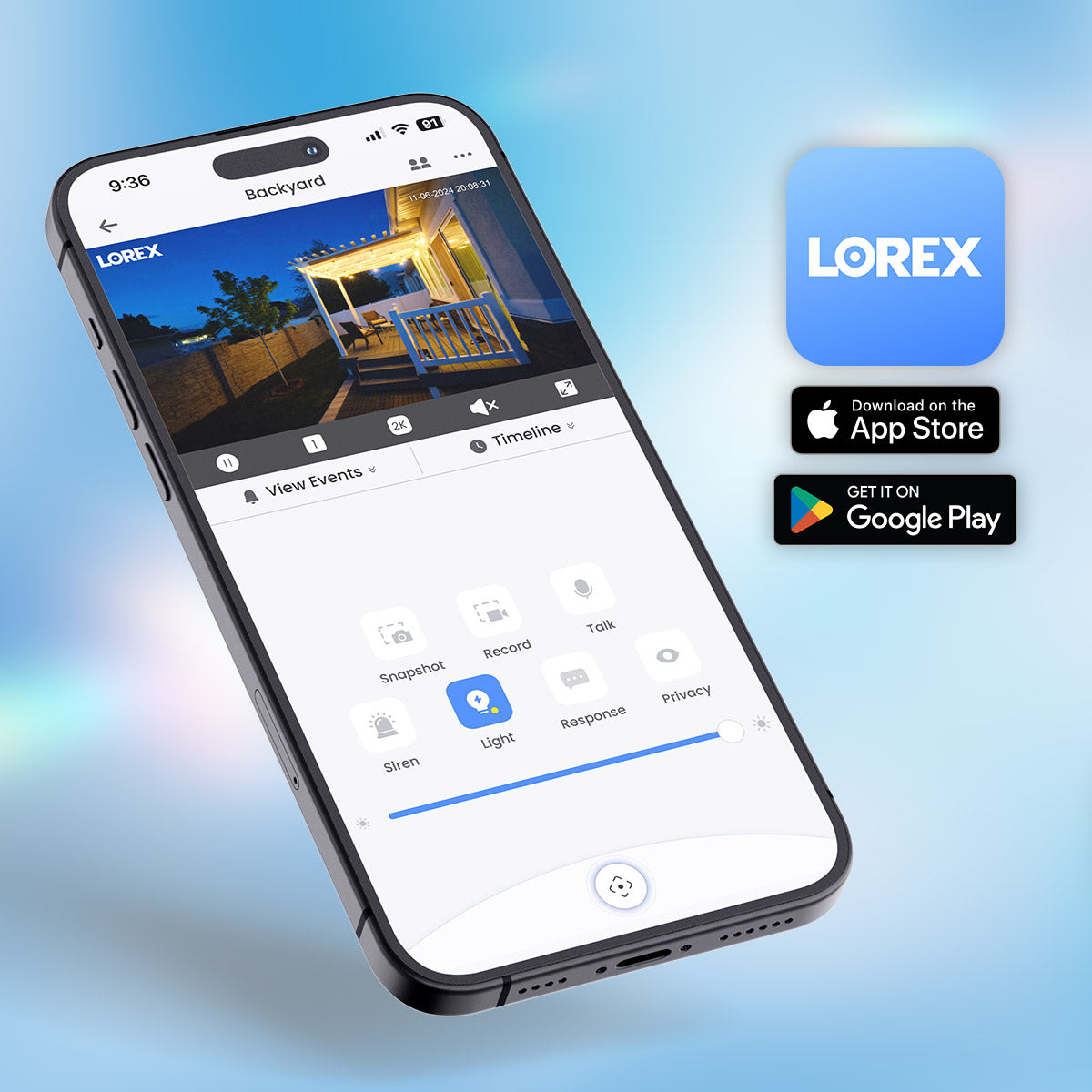 Lorex 2K Wireless Lightbulb Camera – Socket-Powered Wi-Fi (Cloud-Enabled)