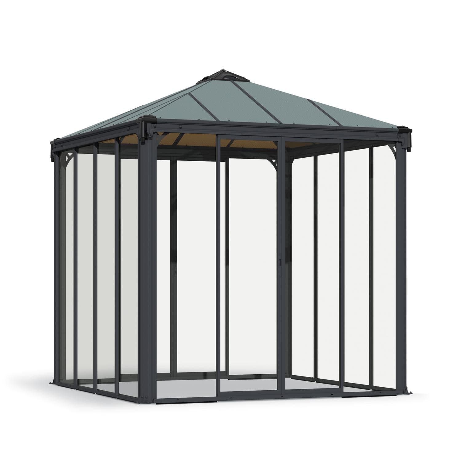 Palram - Canopia | Ledro Enclosed Gazebo - Gray/Bronze