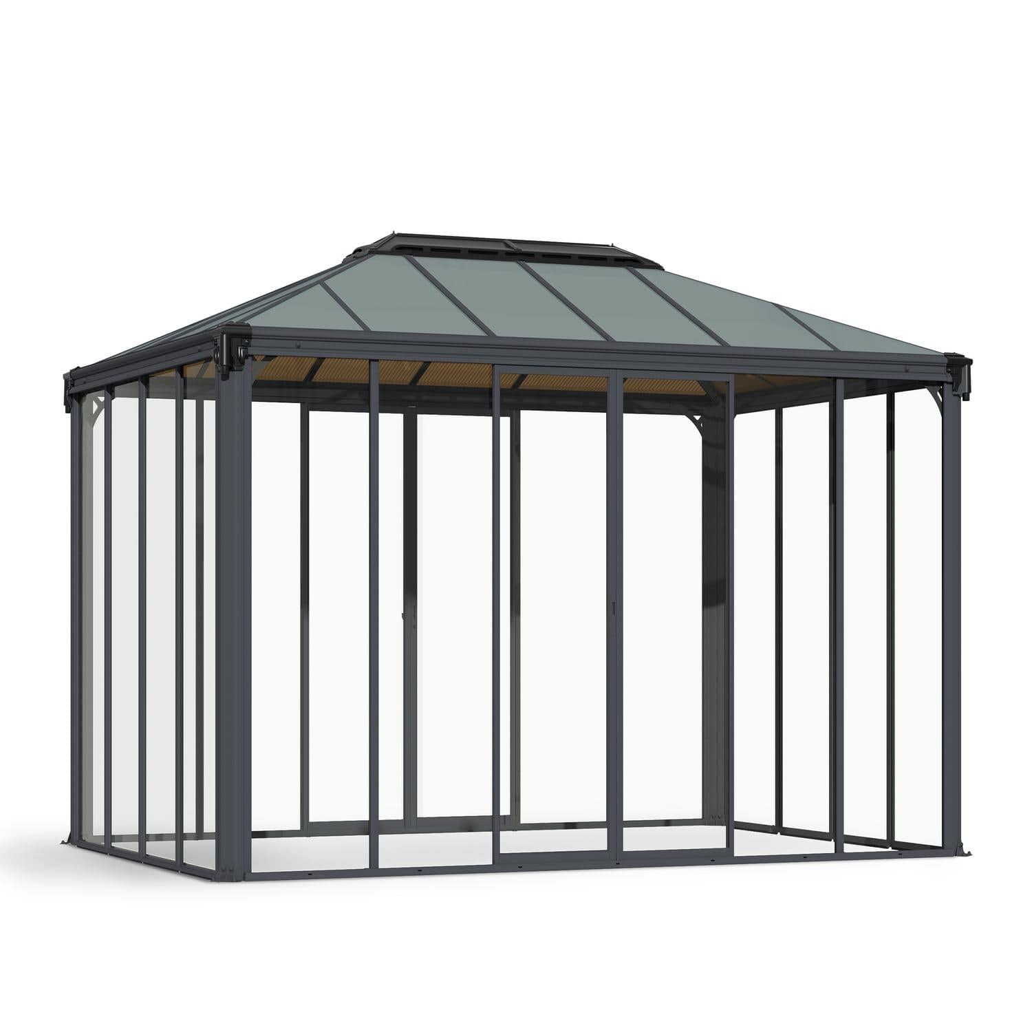 Palram - Canopia | Ledro Enclosed Gazebo - Gray/Bronze