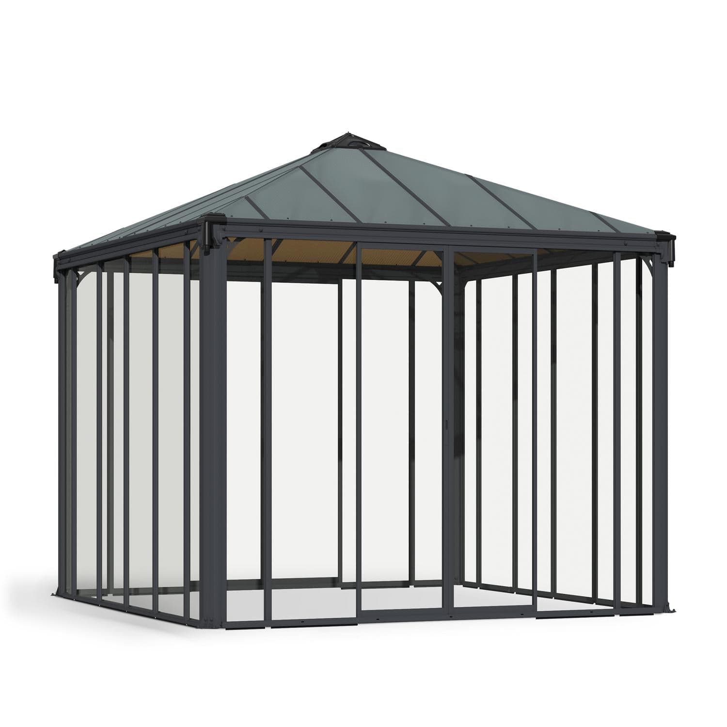 Palram - Canopia | Ledro Enclosed Gazebo - Gray/Bronze