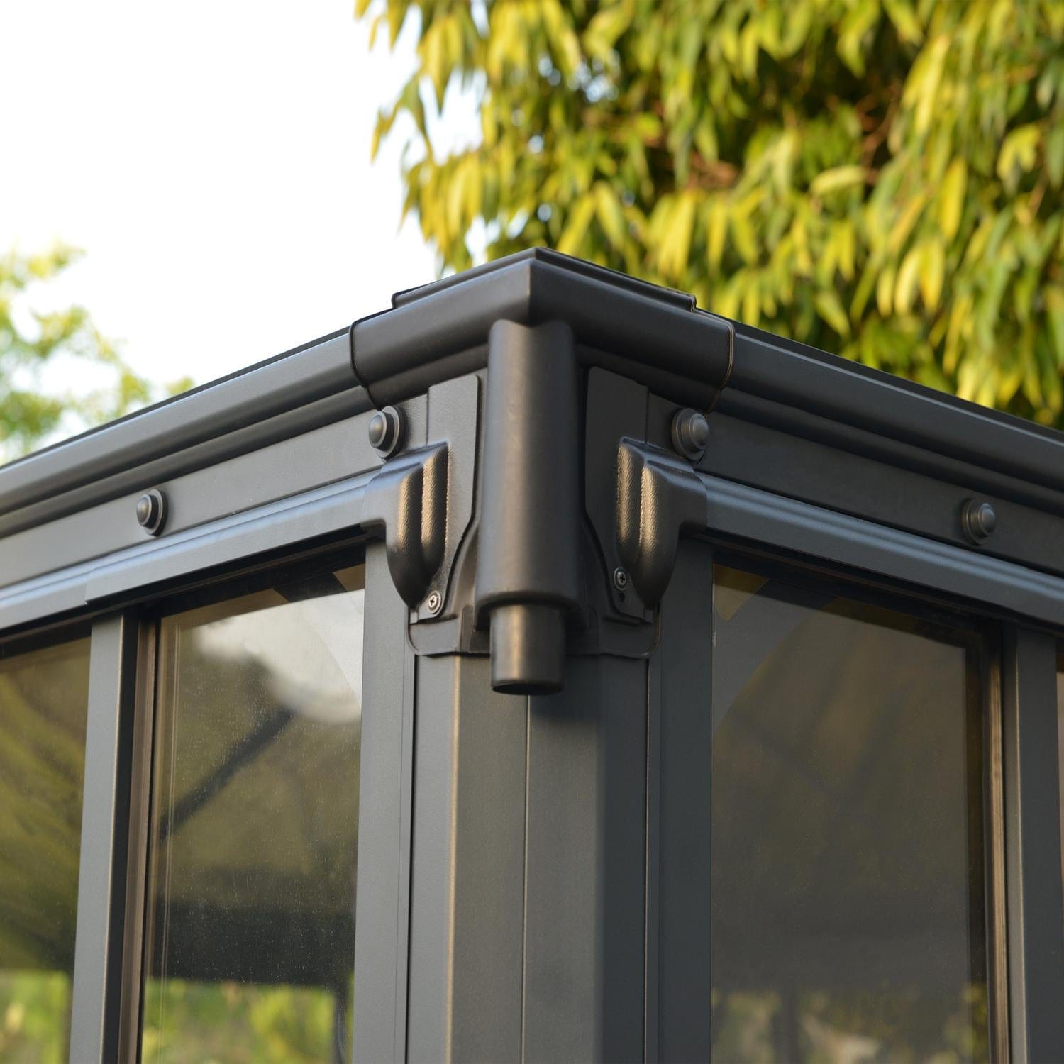 Palram - Canopia | Ledro Enclosed Gazebo - Gray/Bronze
