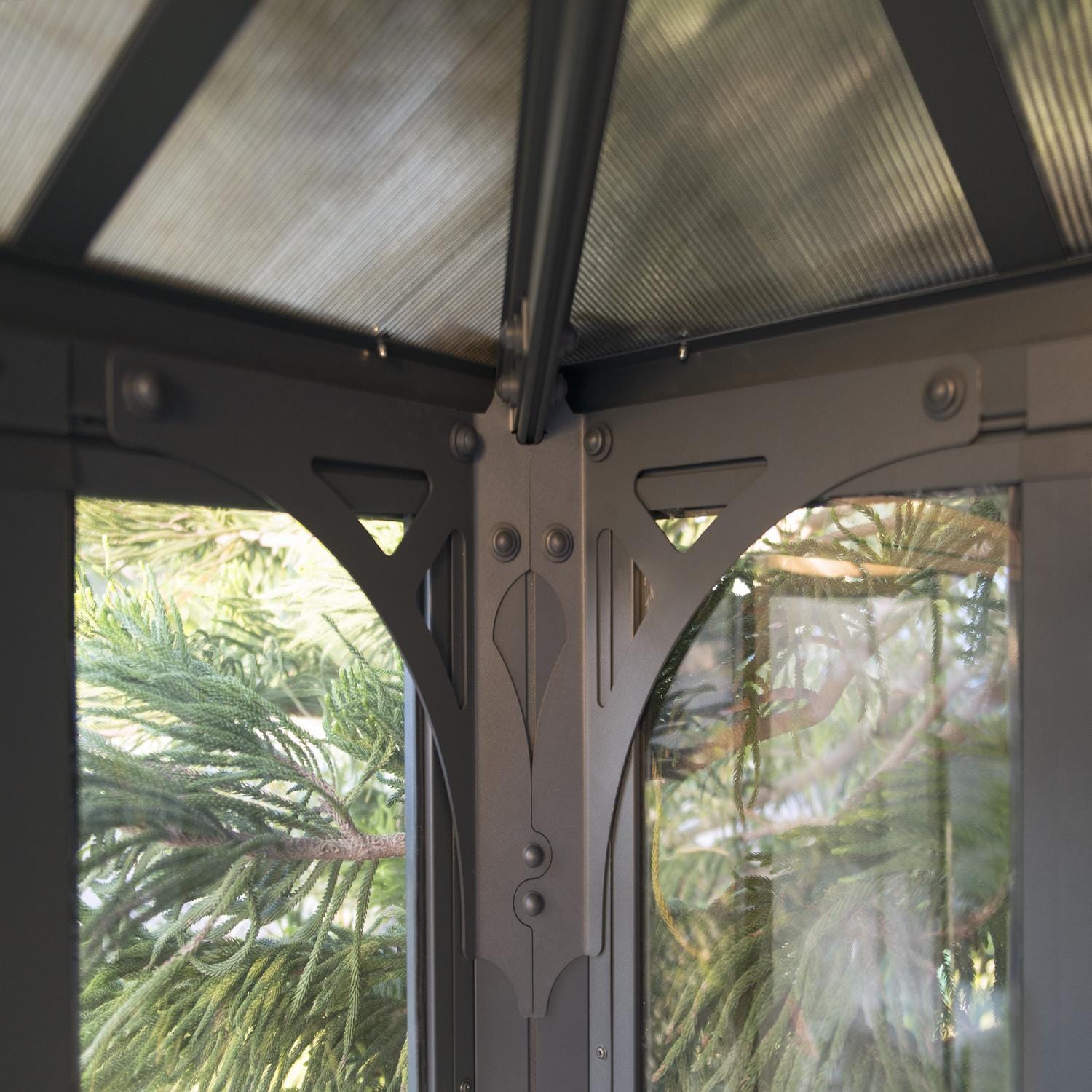 Palram - Canopia | Ledro Enclosed Gazebo - Gray/Bronze