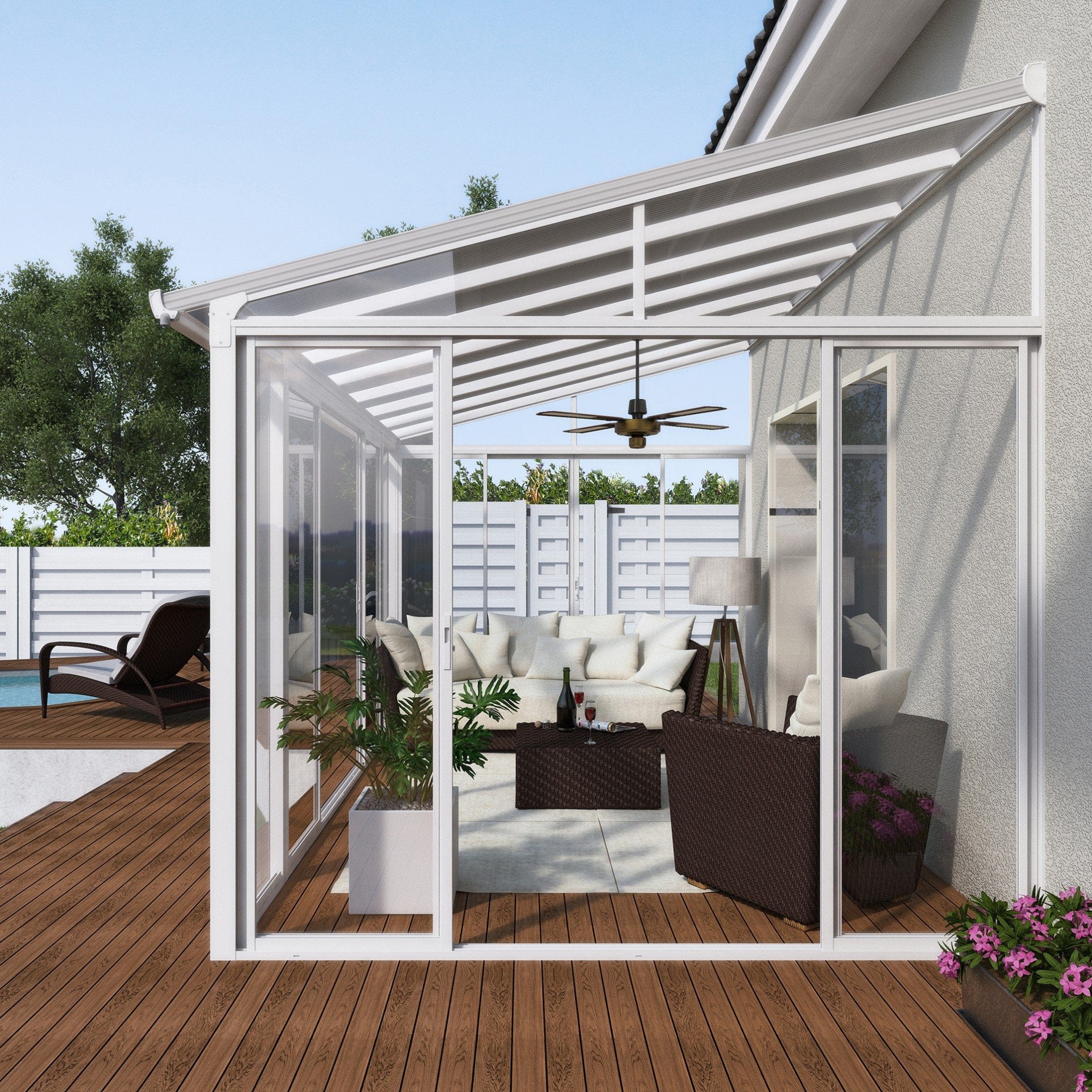 Palram - Canopia | SanRemo White Patio Enclosure