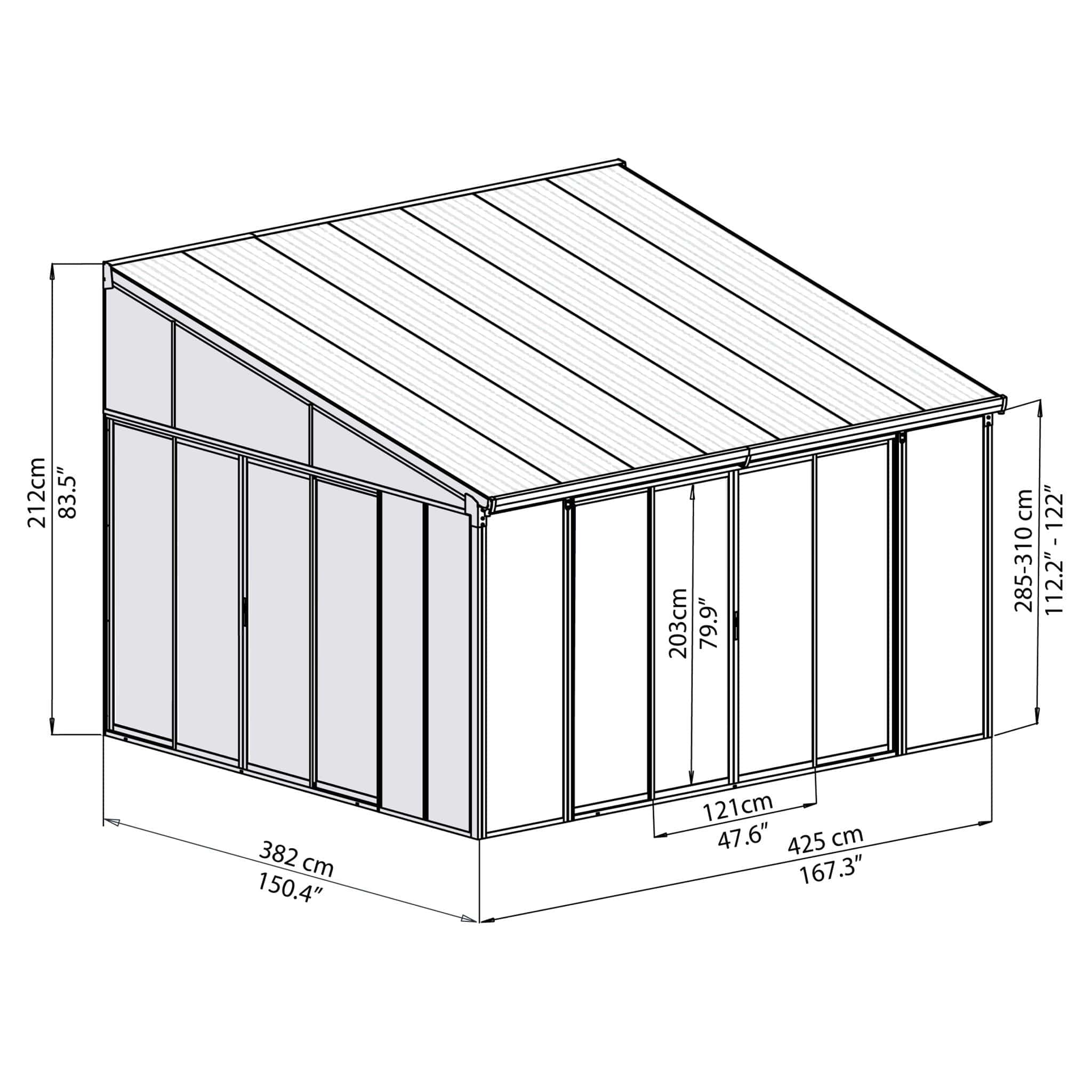 Palram - Canopia | SanRemo White Patio Enclosure