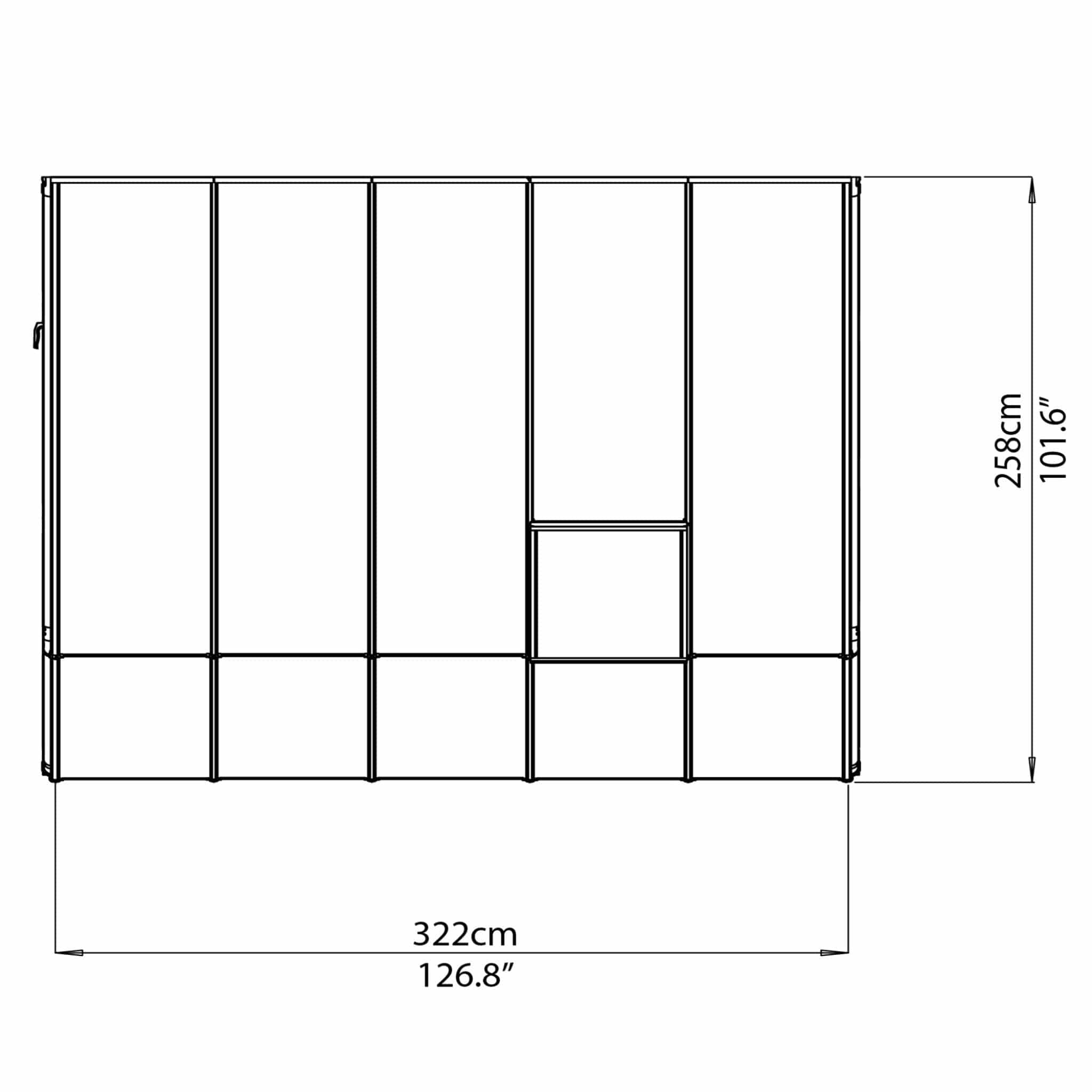 Palram - Canopia | Sun Room Eight Sunroom Enclosure, Lean To Greenhouse Kit