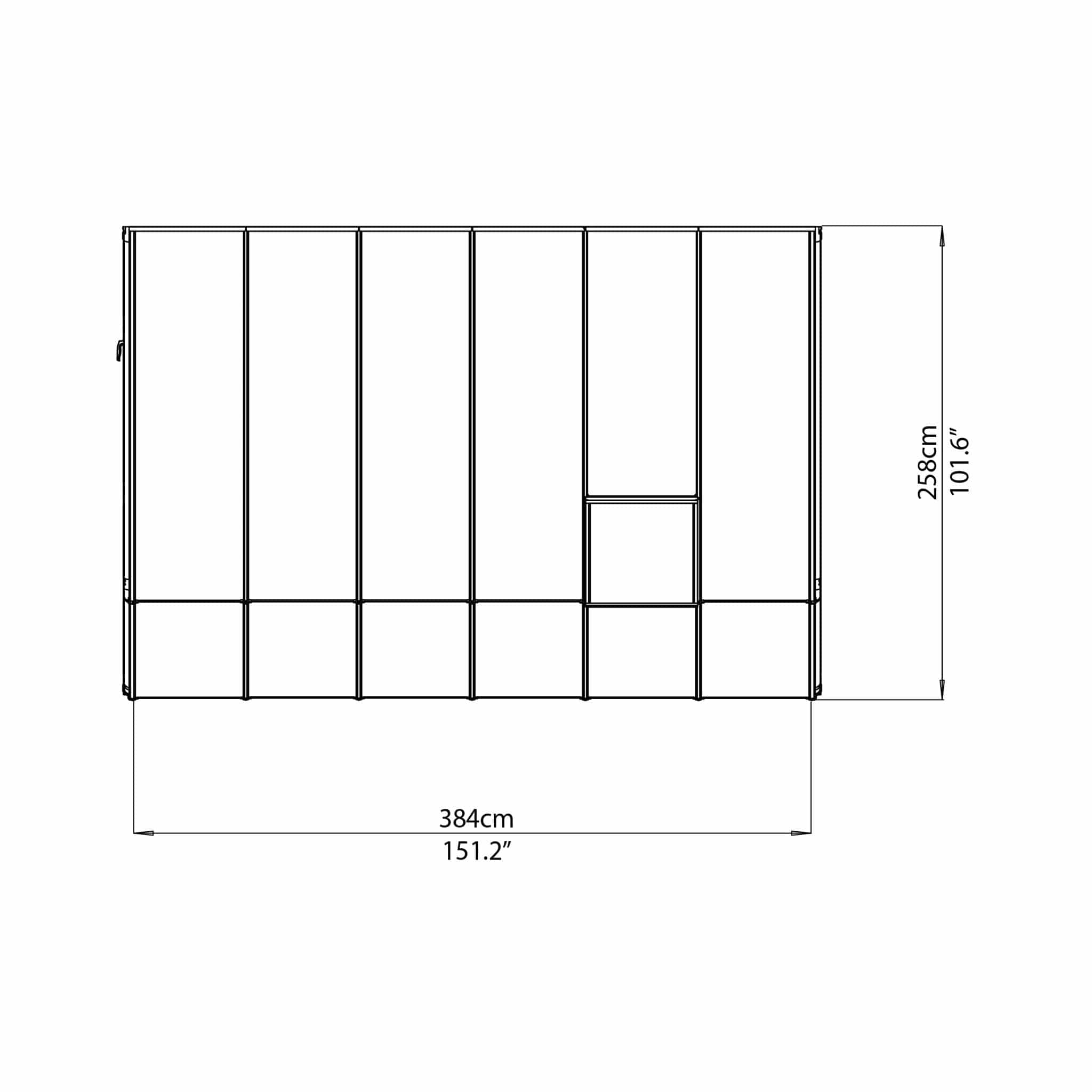 Palram - Canopia | Sun Room Eight Sunroom Enclosure, Lean To Greenhouse Kit