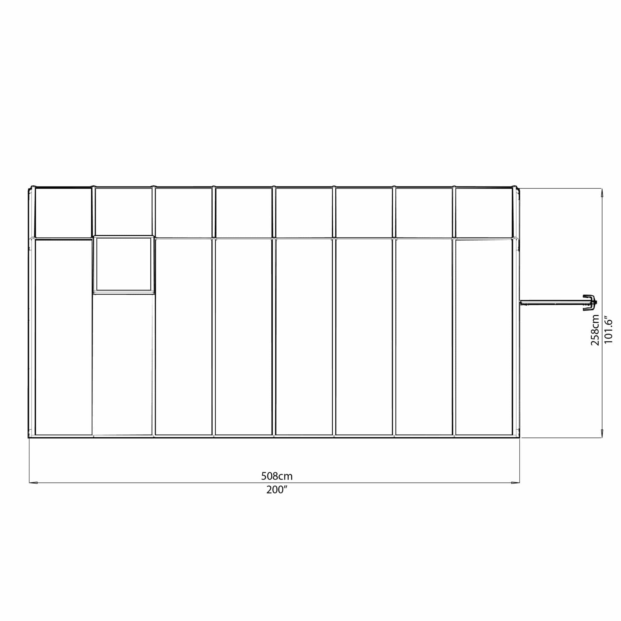 Palram - Canopia | Sun Room Eight Sunroom Enclosure, Lean To Greenhouse Kit