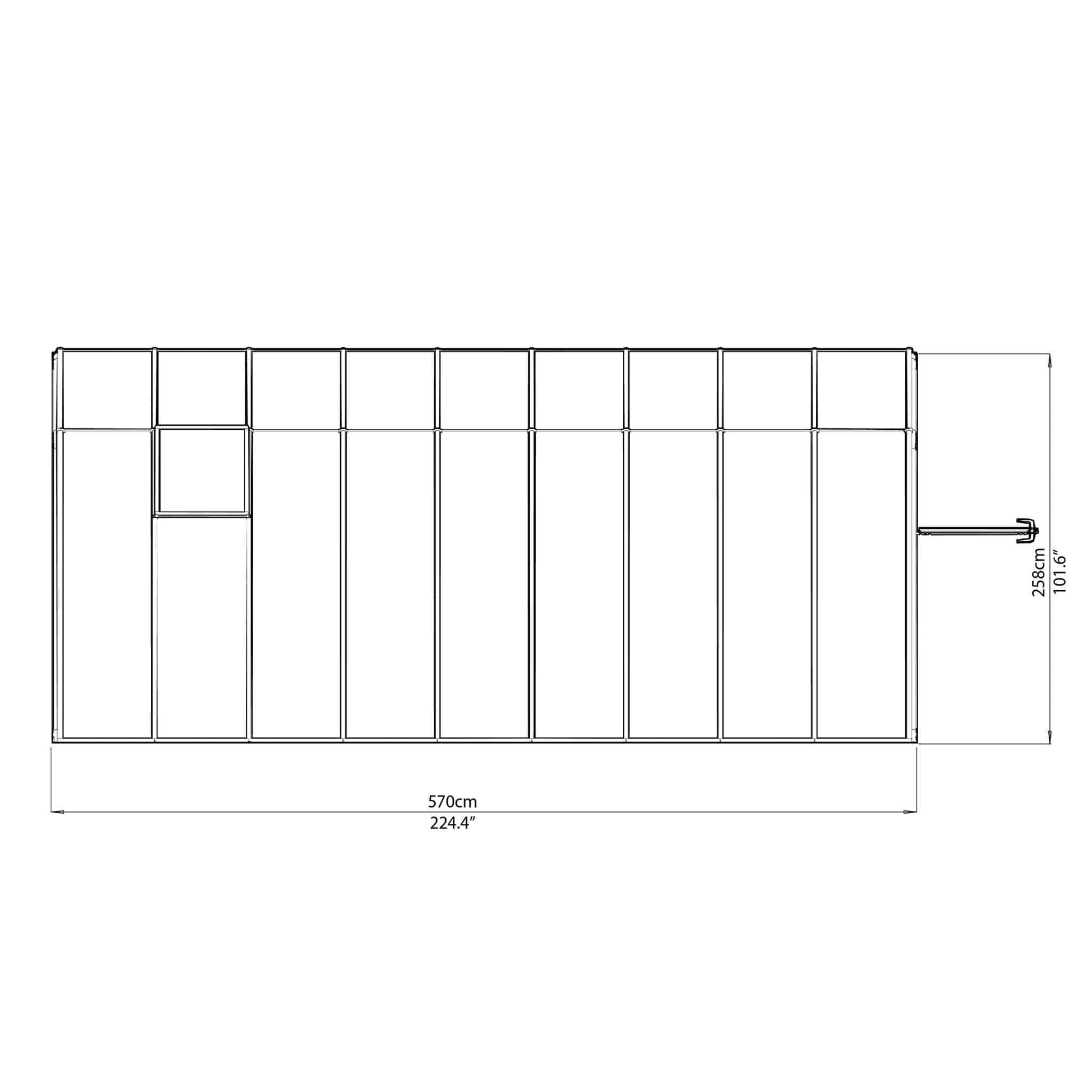 Palram - Canopia | Sun Room Eight Sunroom Enclosure, Lean To Greenhouse Kit