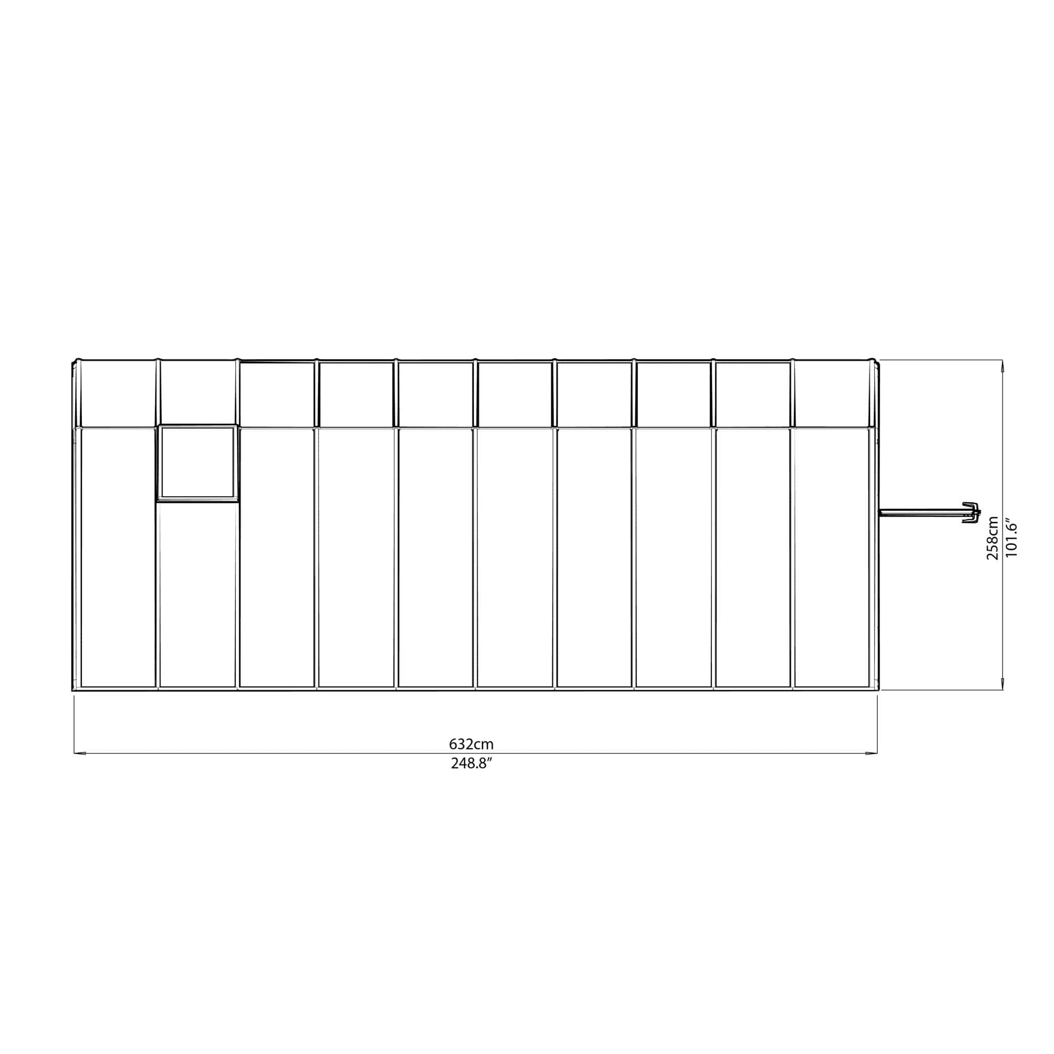 Palram - Canopia | Sun Room Eight Sunroom Enclosure, Lean To Greenhouse Kit