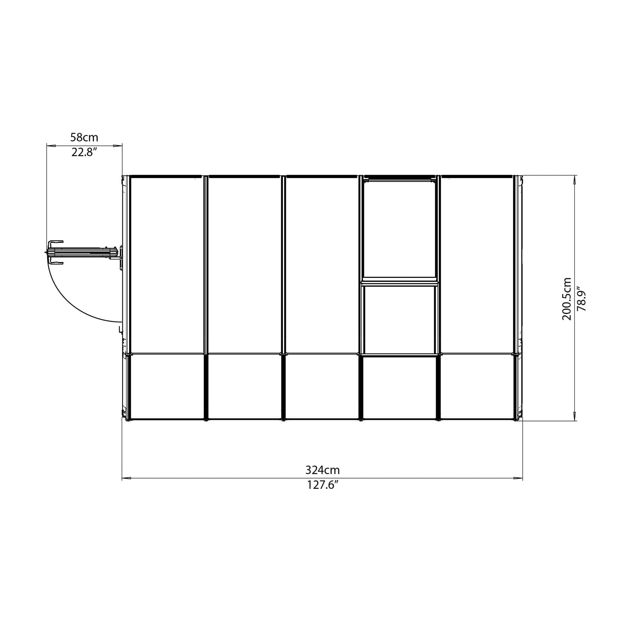 Palram - Canopia | Sun Room Six Sunroom Enclosure, Lean To Greenhouse Kit