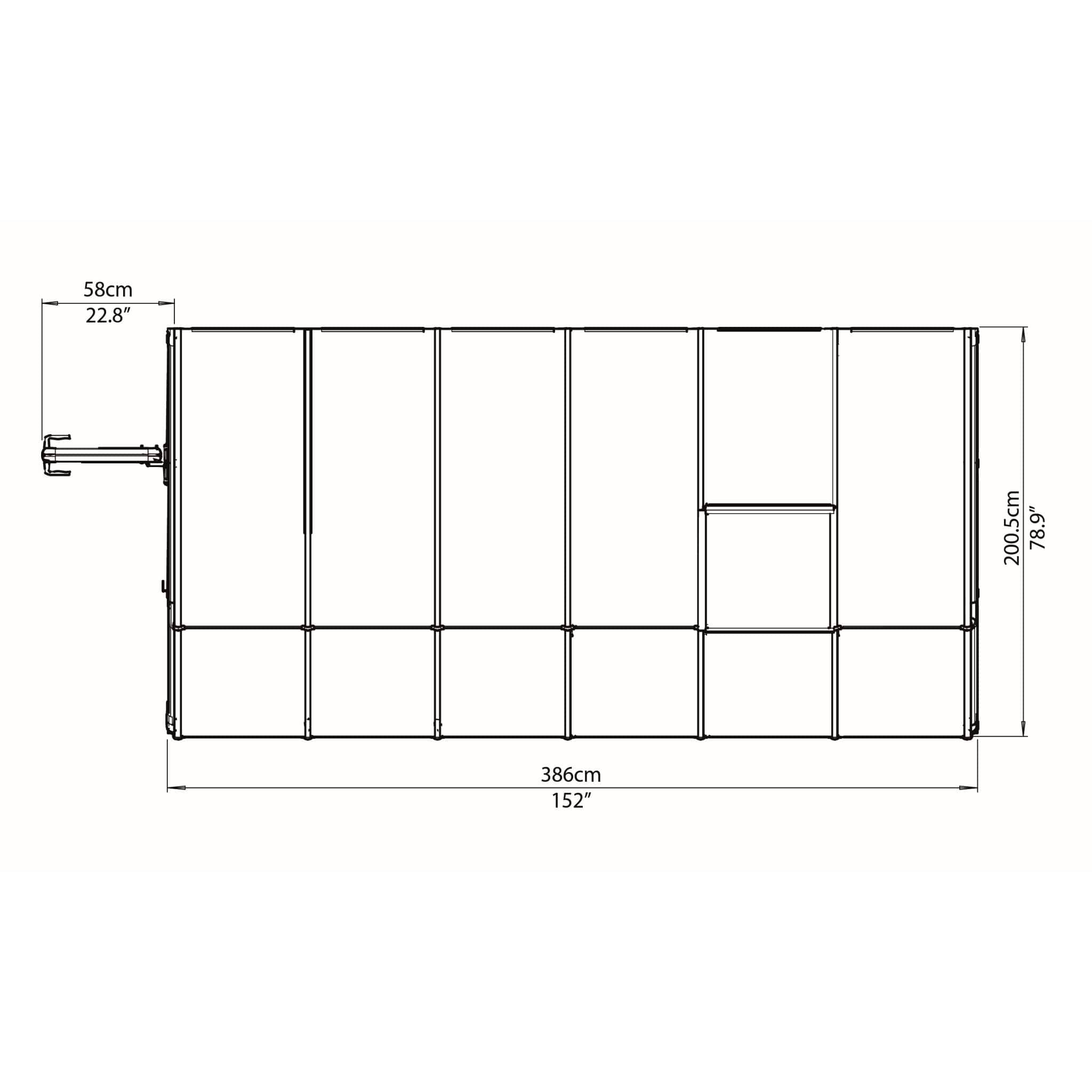 Palram - Canopia | Sun Room Six Sunroom Enclosure, Lean To Greenhouse Kit