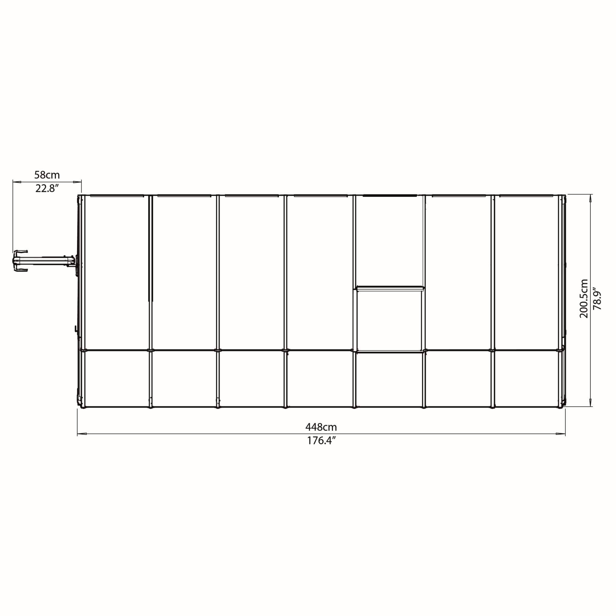 Palram - Canopia | Sun Room Six Sunroom Enclosure, Lean To Greenhouse Kit