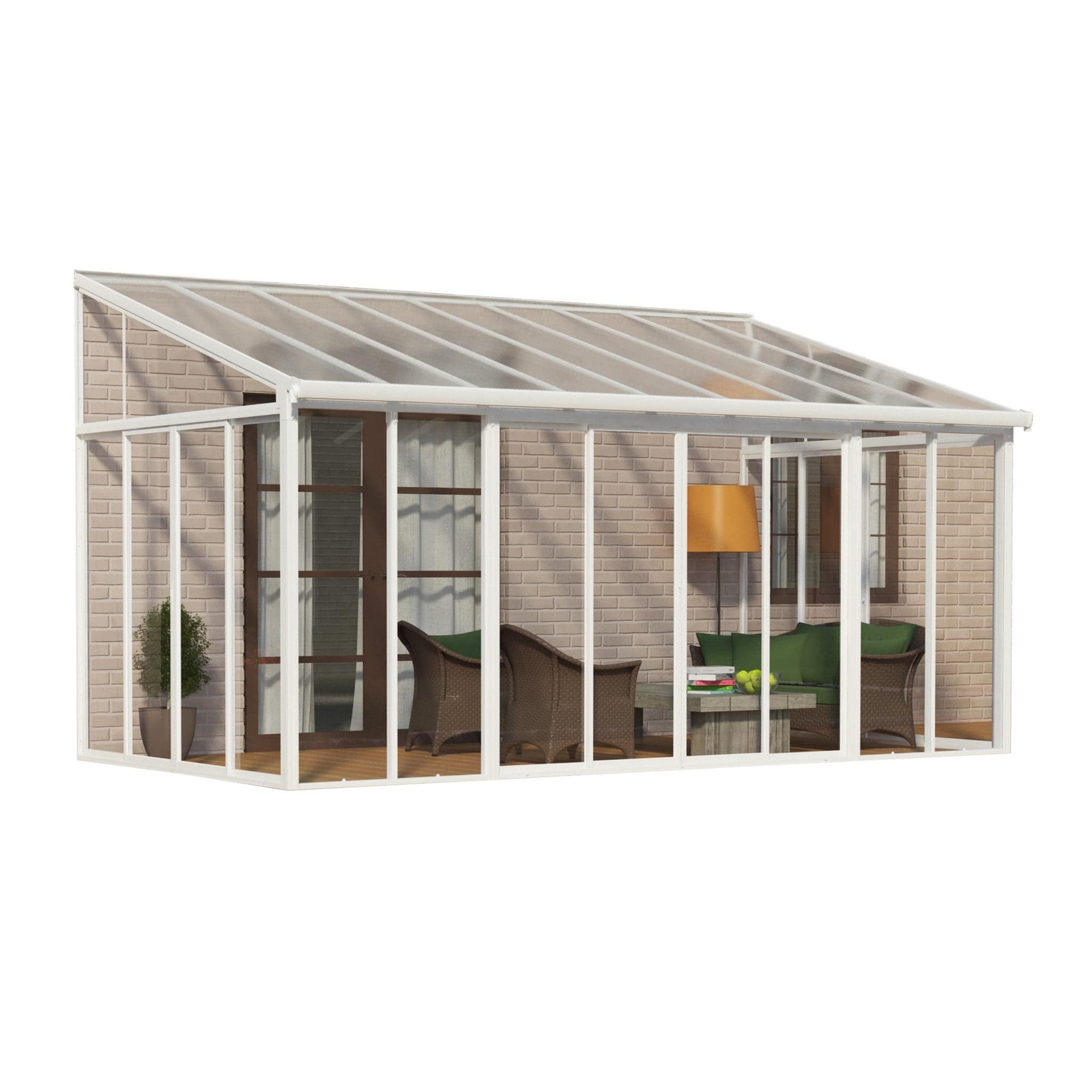 Palram - Canopia | SanRemo White Patio Enclosure