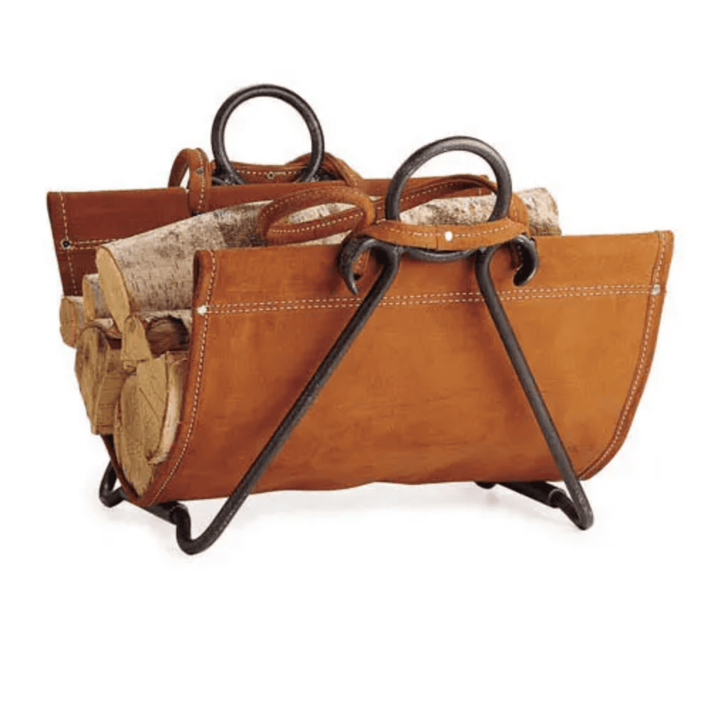 Pilgrim Forged Iron Firewood Basket and Log Carrier