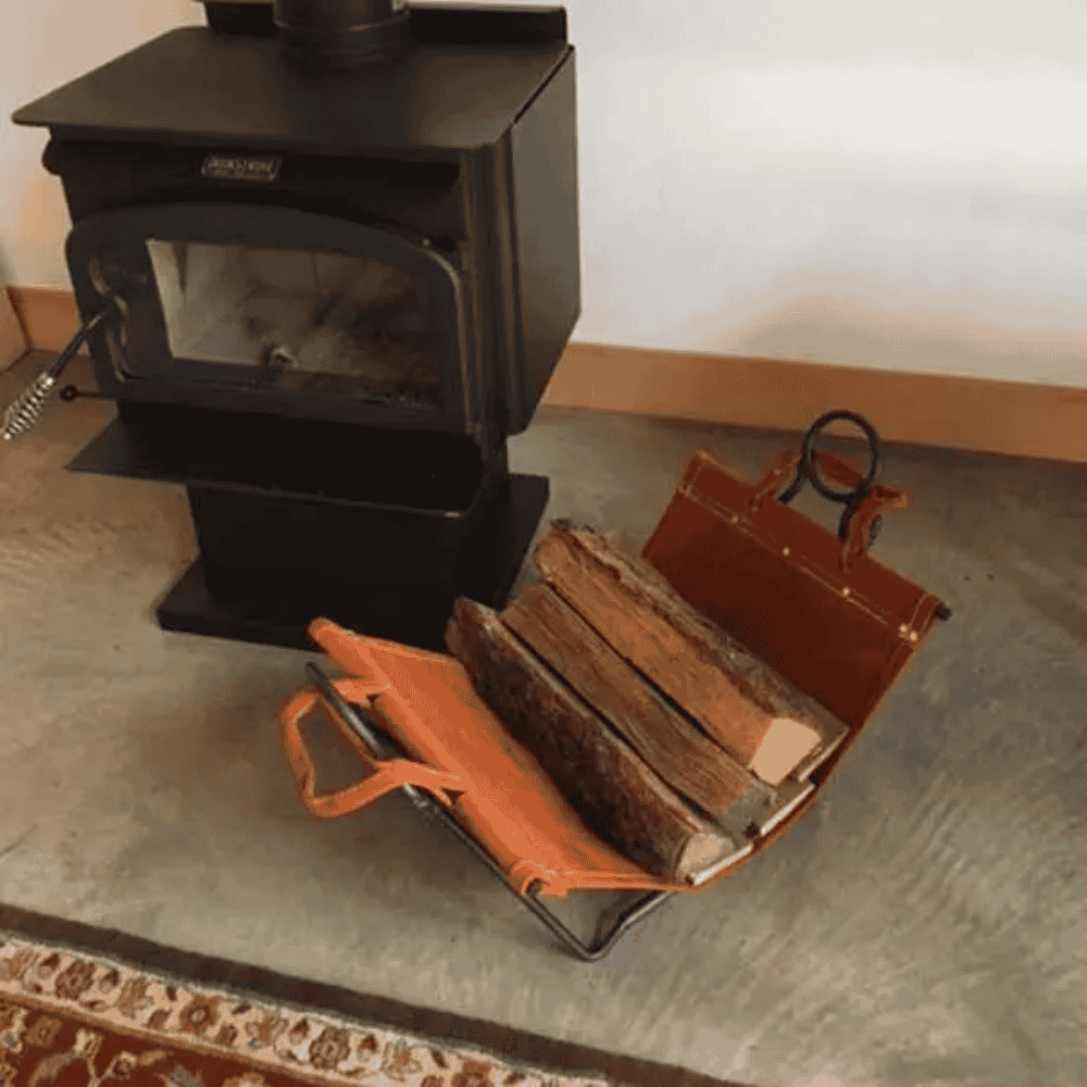 Pilgrim Forged Iron Firewood Basket and Log Carrier