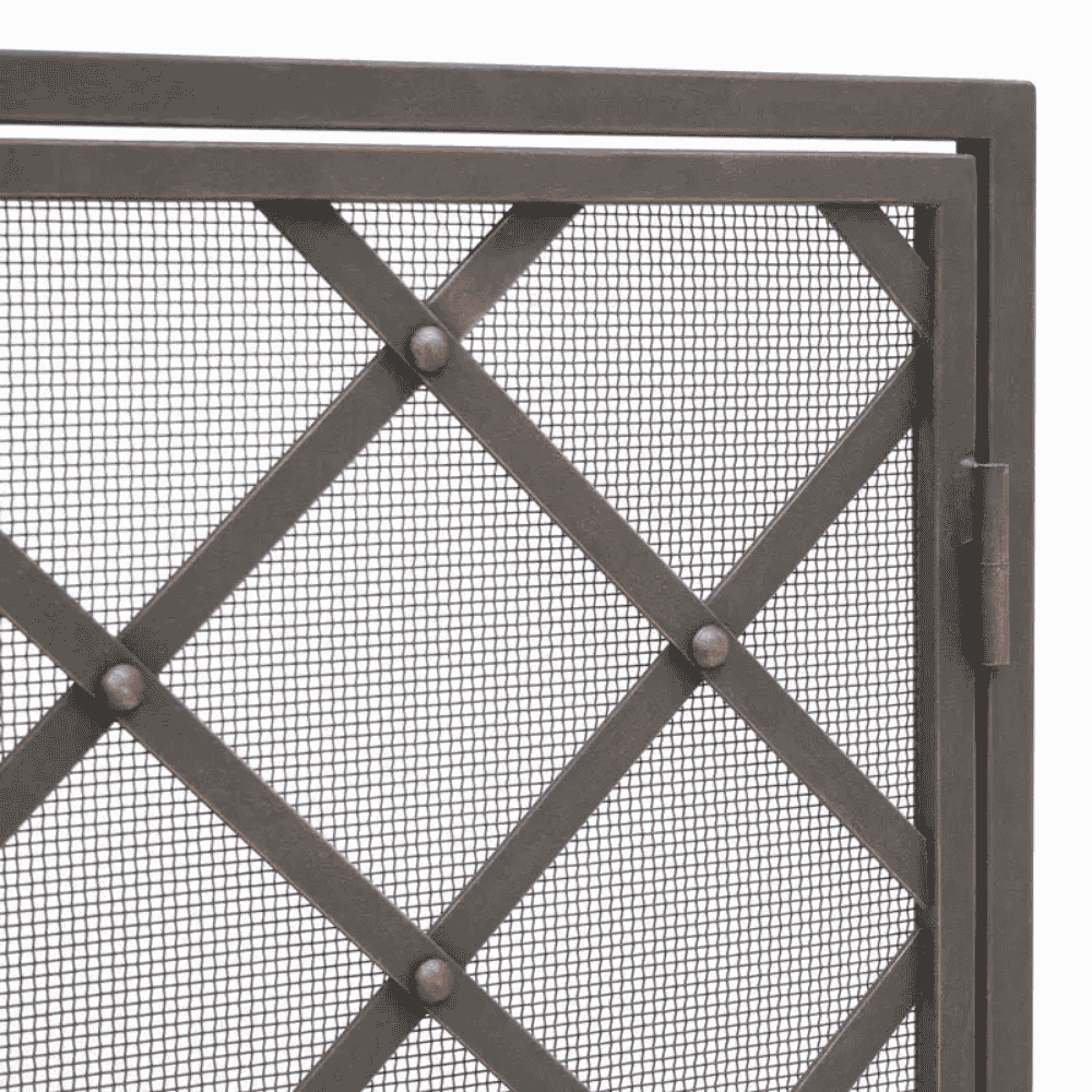 Pilgrim Iron Weave Door Fireplace Screen