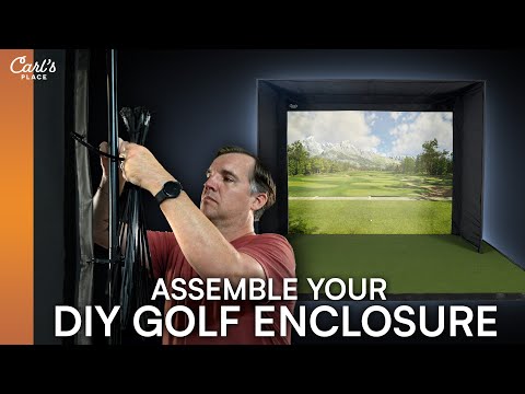 Carl's Place DIY Golf Simulator Enclosure Kit with Premium Impact Screen 9x12 | Model: gekc2-pm-9x12x5