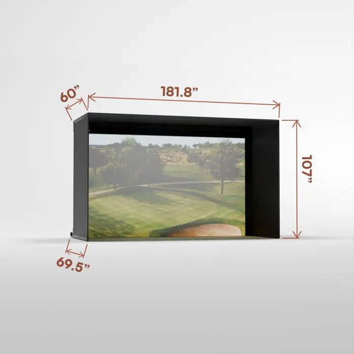 Carl's Place PRO Golf Simulator Enclosure Kit with Premium Impact Screen 8.5'H × 14.5'W × 5'D | Model: pgec2-pm-8-5x14-5x5 Carl's Place