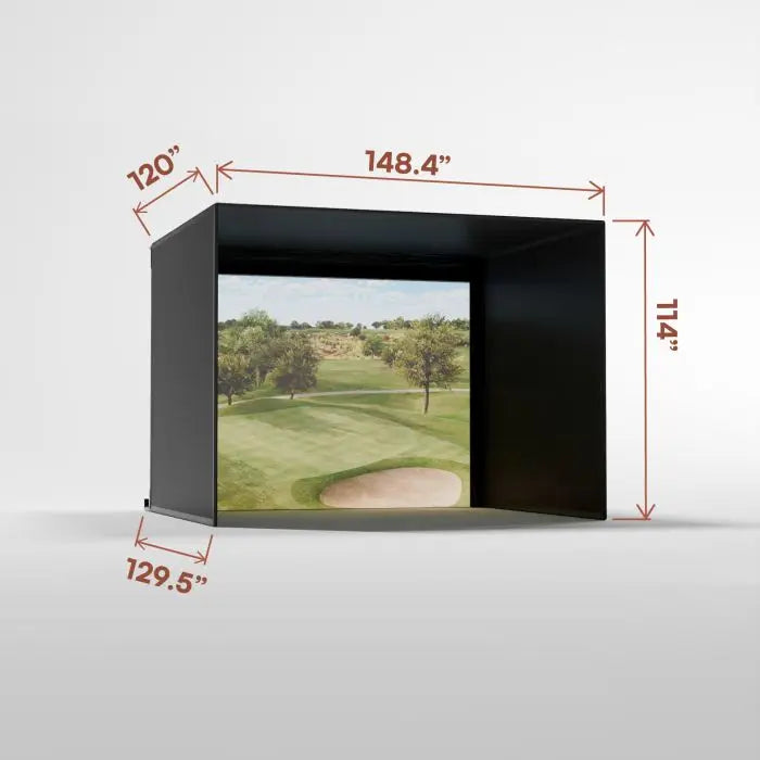Carl's Place PRO Golf Simulator Enclosure Kit with Premium Impact Screen 9'H × 12'W × 10'D | Model: pgec2-pm-9x12x10 Carl's Place