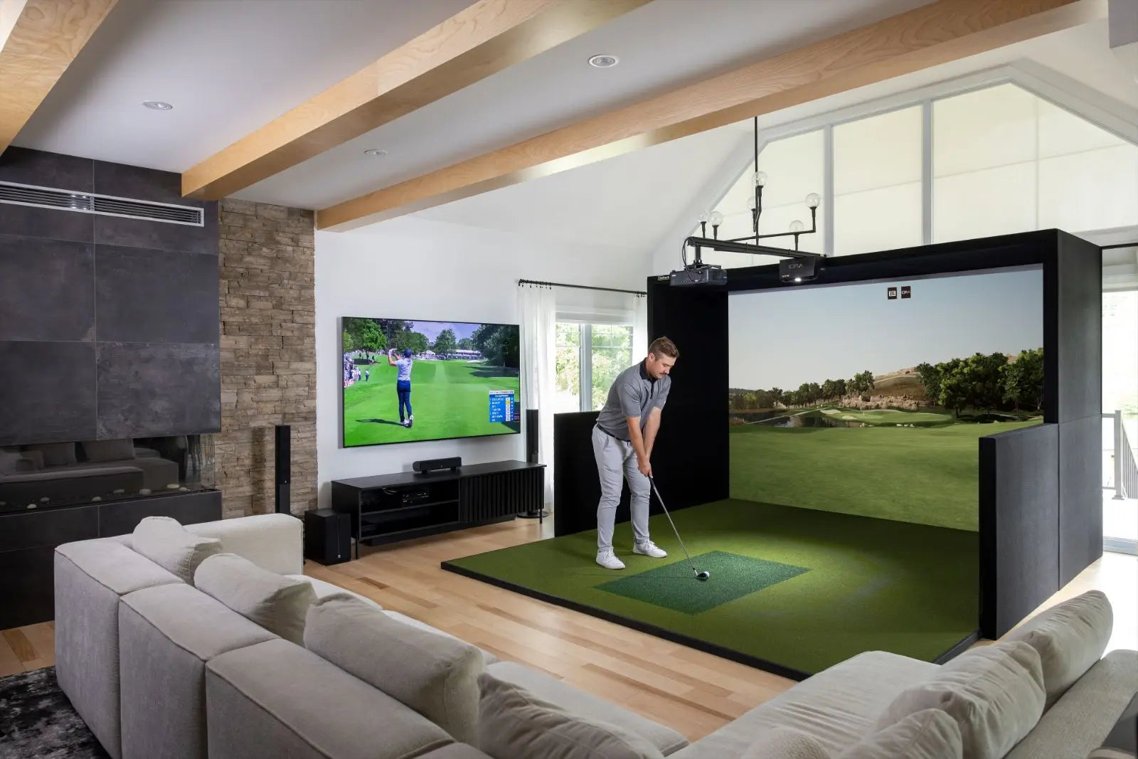 SimBooth - Booth 1 Golf Simulator Enclosure | AQVINA SimBooth