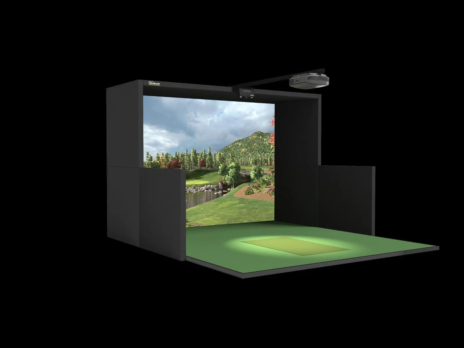 SimBooth - Booth 1 Golf Simulator Enclosure | AQVINA SimBooth